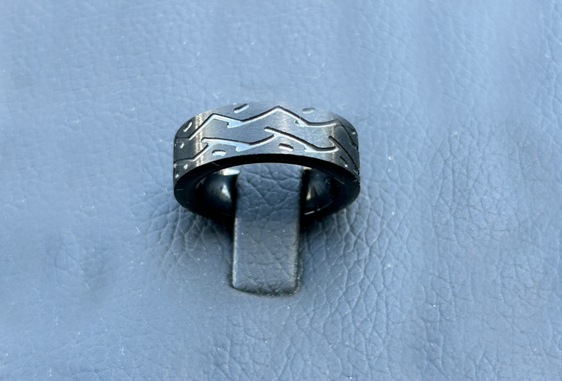 Titanium Ring " Wave "