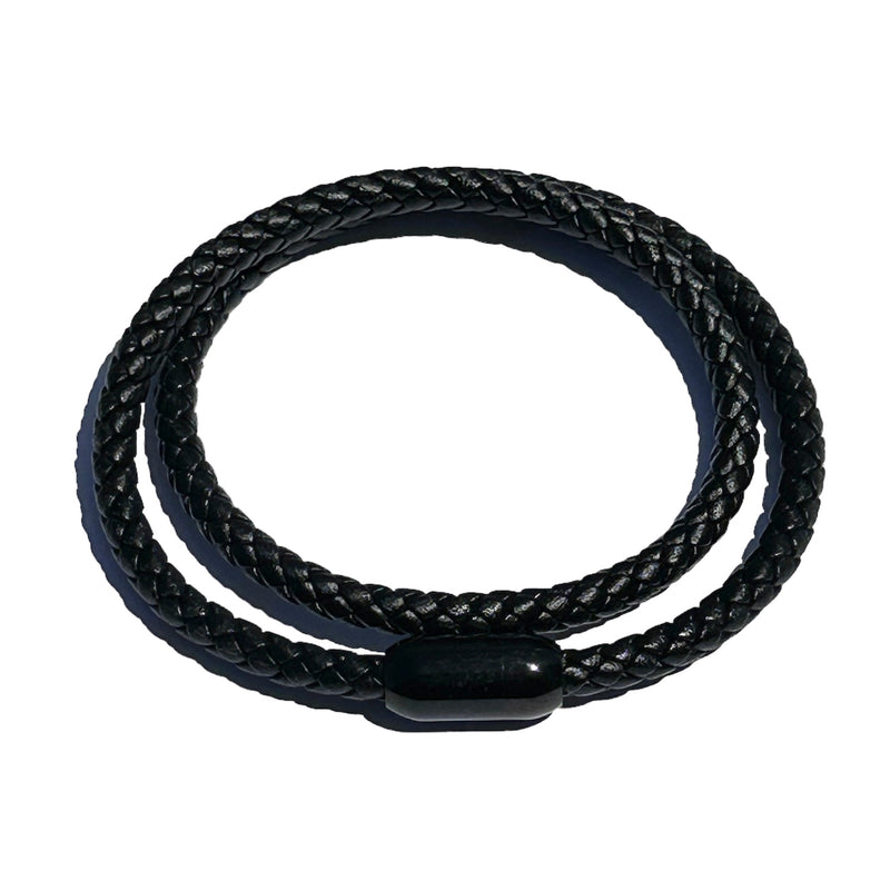 Magnet Double Wrap Bracelet " Pure Black"