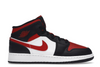 Jordan 1 Mid Black Fire Red