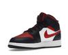 Jordan 1 Mid Black Fire Red