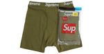 Supreme Hanes Boxer Briefs (2 Pack) Olive