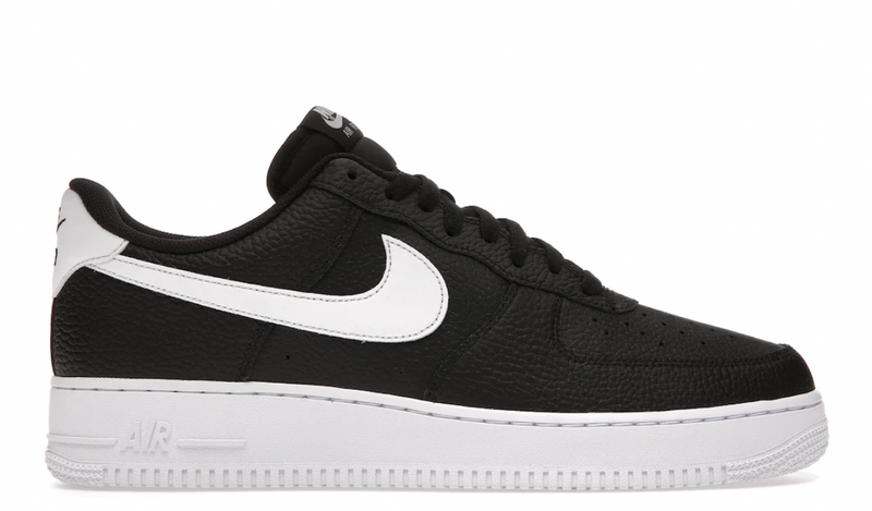 Nike Air Force 1 Low '07 Black White Pebbled Leather