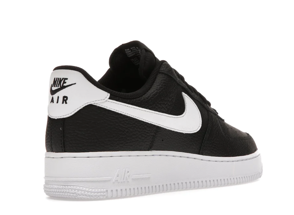 Nike Air Force 1 Low '07 White Black Pebbled Leather