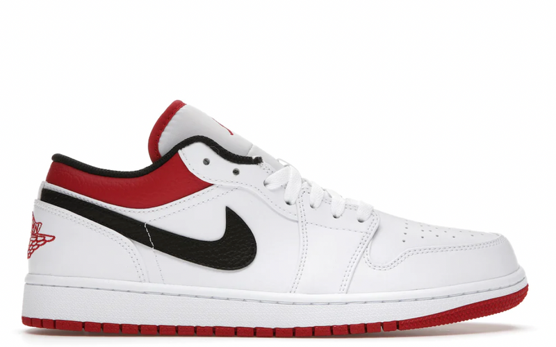 Jordan 1 Low White University Red Black